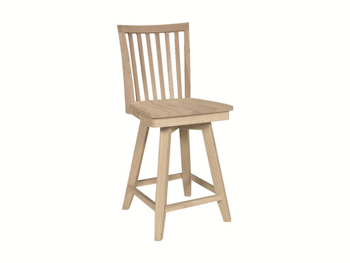 John Thomas Unfinished 24'' Mission Swivel Stool image