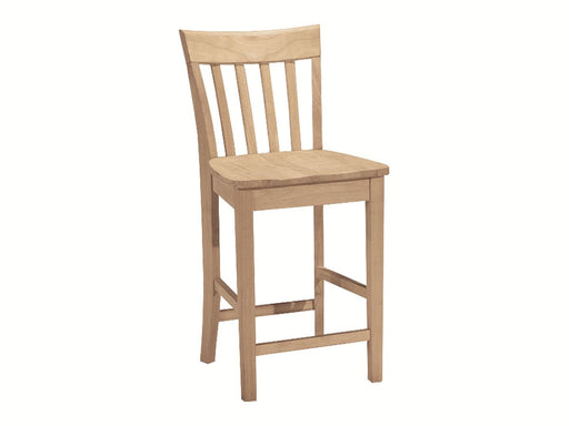 John Thomas Unfinished 24'' Slatback Stool image