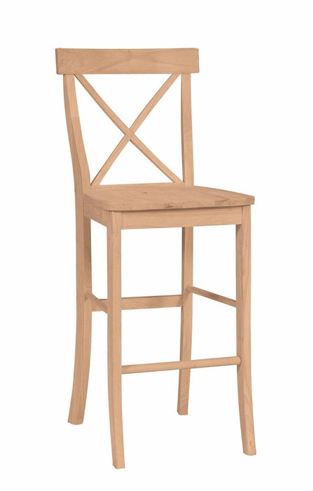 John Thomas Unfinished 30'' X-Back Stool (Built) image