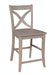John Thomas Cosmopolitan Salerno Stool in Taupe Gray image