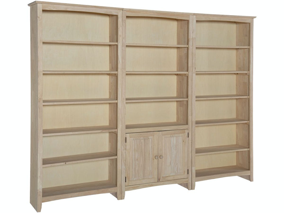 John Thomas Unfinished Bookcase with Doors/SH-322D