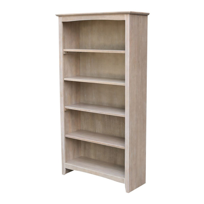 John Thomas Home Accents 60'' Shaker Bookcase Taupe Gray image