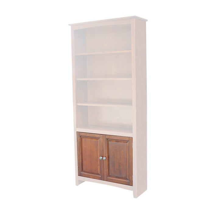 John Thomas Furniture Home Accents 72" Shaker Bookcase w/ a Pair of Bookcase Doors in Espresso/322D