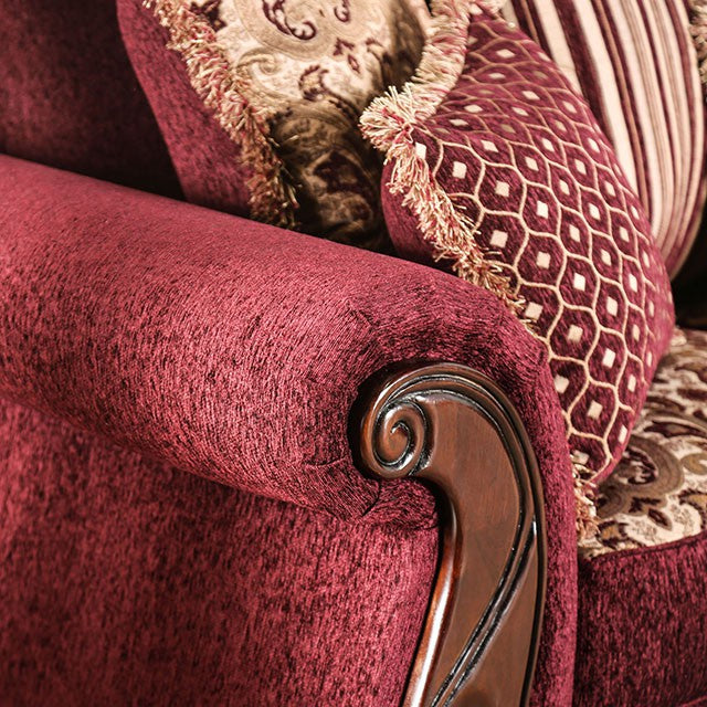 TABITHA Wine Love Seat, Wine