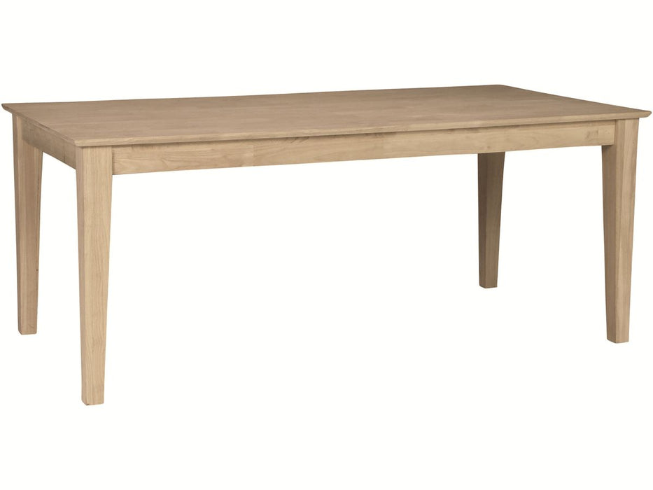 John Thomas Unfinished Table w/ Shaker Legs image