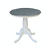 John Thomas Dining Essentials 30'' Pedestal Table in Heather Gray/White;T08-30B image