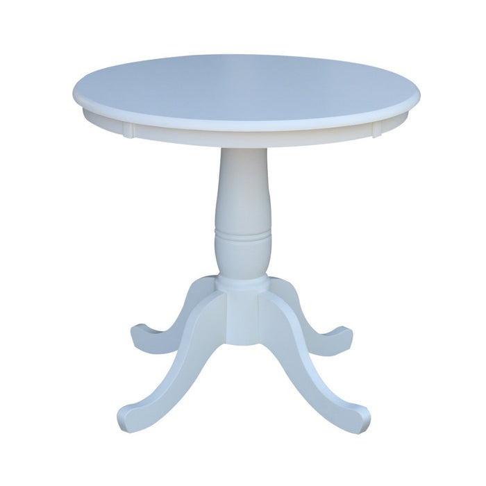 John Thomas Dining Essentials 30'' Pedestal Table in Pure White;T08-30B image