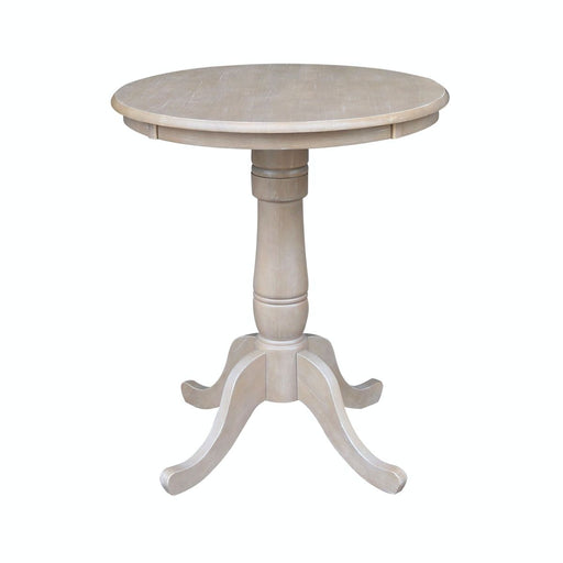 John Thomas Dining Essentials 30'' Pedestal Table in Taupe Gray;T09-30B;T09-6B image