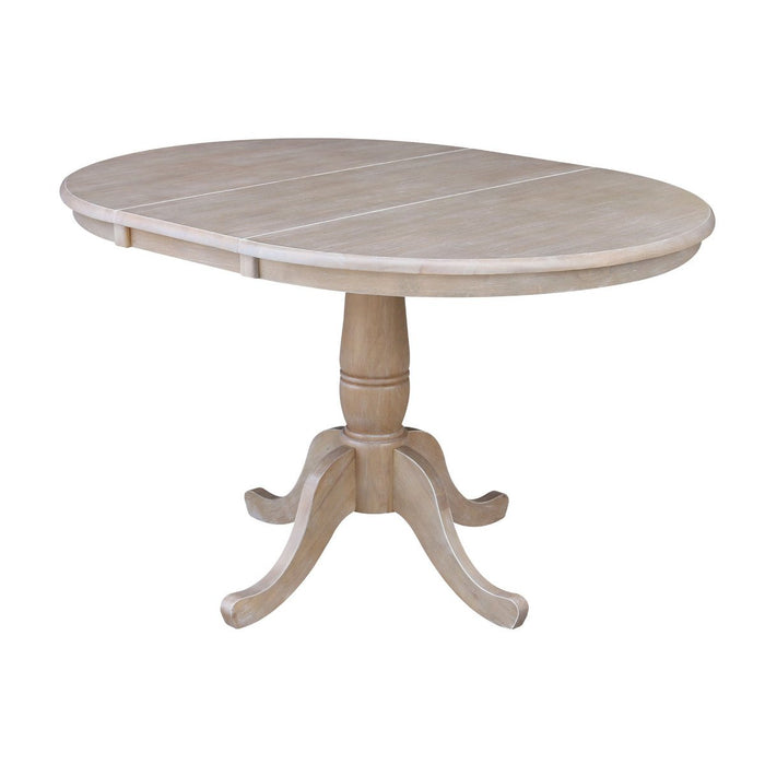 John Thomas Dining Essentials Round Extension Table in Taupe Gray;T09-30B image