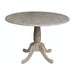 John Thomas Dining Essentials Round Dropleaf Pedestal Table in Taupe Gray;T09-30B image