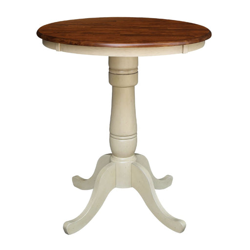 John Thomas Dining Essentials 30'' Pedestal Espresso/Almond;T121-30B;T121-6B image