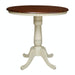 John Thomas Dining Essentials 36'' Pedestal Table in Espresso / Almond;T121-30B;T121-6B image