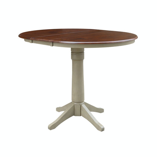 John Thomas Dining Essentials Round Extension Table in espresso/Almond image