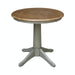 John Thomas Dining Essentials 30'' Pedestal Table in Hickory/Stone image