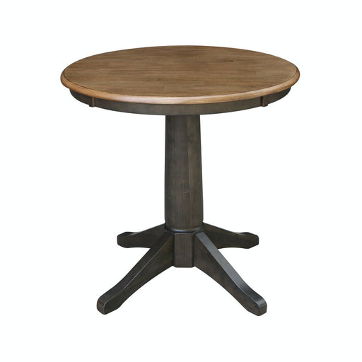 John Thomas Dining Essentials 30'' Pedestal Table in Hickory/Coal image