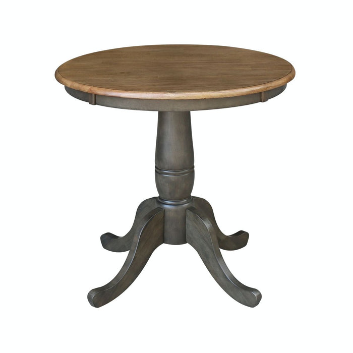 John Thomas Dining Essentials 30'' Pedestal Table in Hickory/Coal image