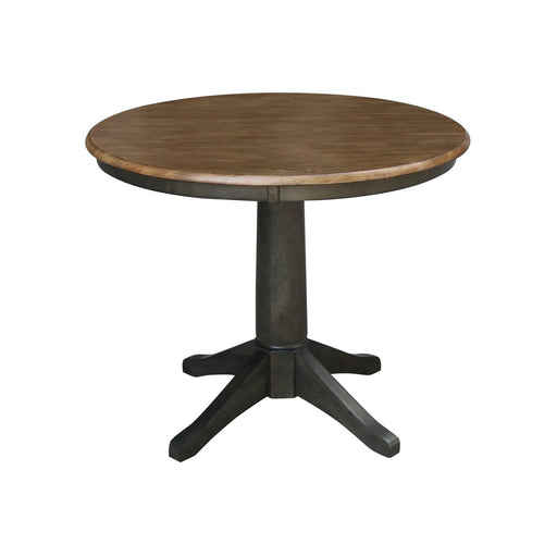 John Thomas Dining Essentials 36'' Pedestal Table in Hickory / Coal image