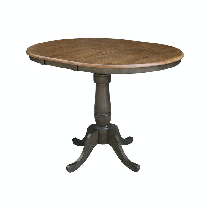 John Thomas Dining Essentials Round Extension Table in Hickory/Coal image