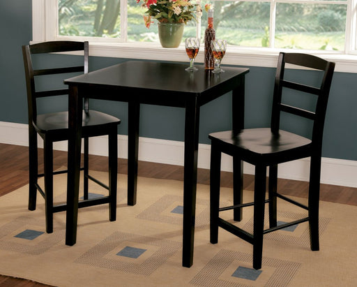 John Thomas Furniture Dining Essentials Square Pub Table in Black-36S image