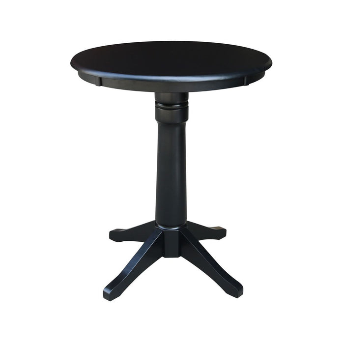 John Thomas Dining Essentials 30'' Pedestal Table in Black image