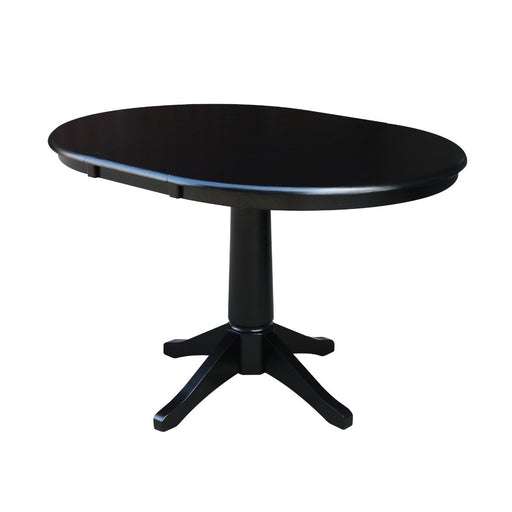John Thomas Dining Essentials Round Extension Table in Black image