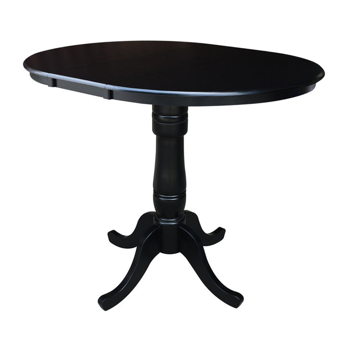 John Thomas Dining Essentials Round Extension Table in Black image