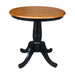 John Thomas Dining Essentials 30'' Pedestal Table in Cherry / Black image