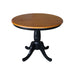 John Thomas Dining Essentials 36'' Pedestal Table in Cherry / Black image