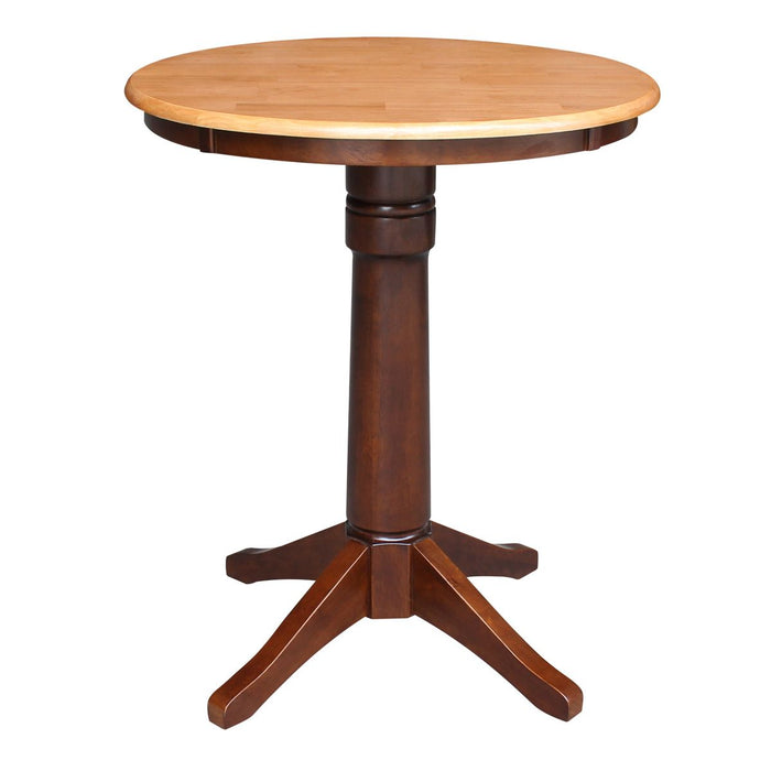 John Thomas Dining Essentials 30'' Pedestal Table in Cinnamon / Espresso image