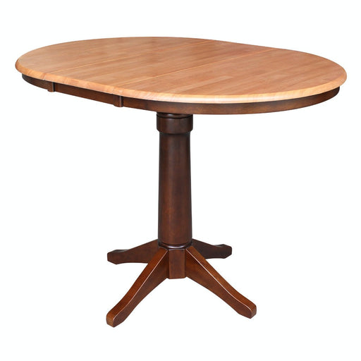 John Thomas Dining Essentials Round Extension Table in Cinnamon/Espresso image