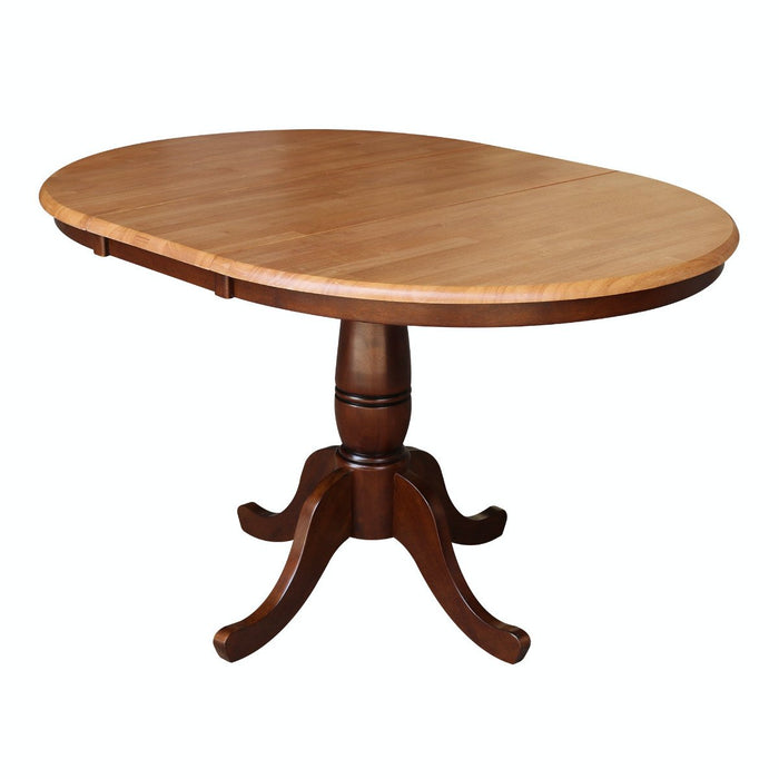 John Thomas Dining Essentials Round Extension Table in Cinnamon/Espresso image