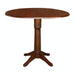 John Thomas Dining Essentials Round Dropleaf Pedestal Table in Espresso image