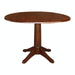 John Thomas Dining Essentials Round Dropleaf Pedestal Table in Espresso image