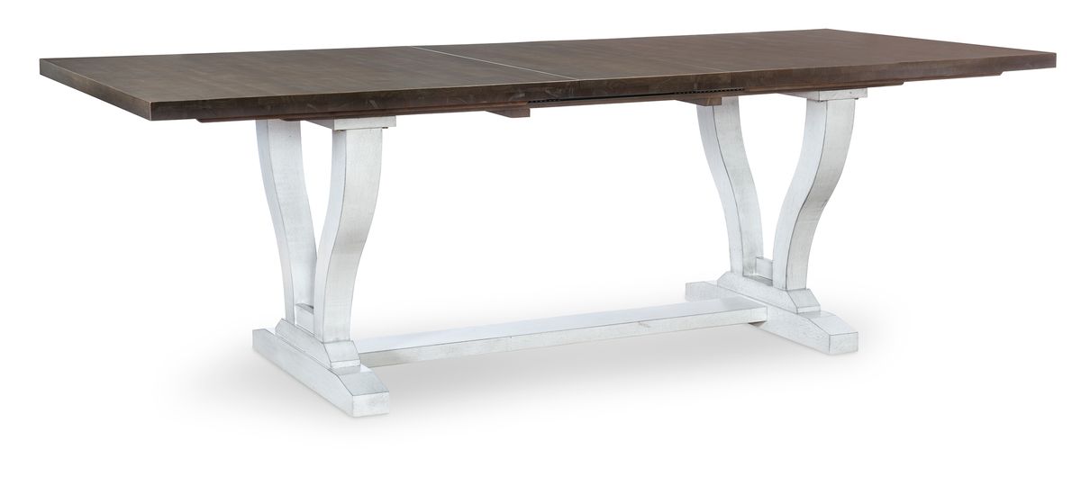John Thomas LaCasa Elle Trestle Table in Sesame & Chalk