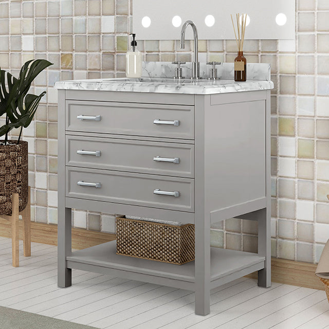 Reston Vanity with Top/ Sink - Dinettes Plus Furniture