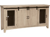 John Thomas Unfinished Hannah Barn Door Entertainment Center image