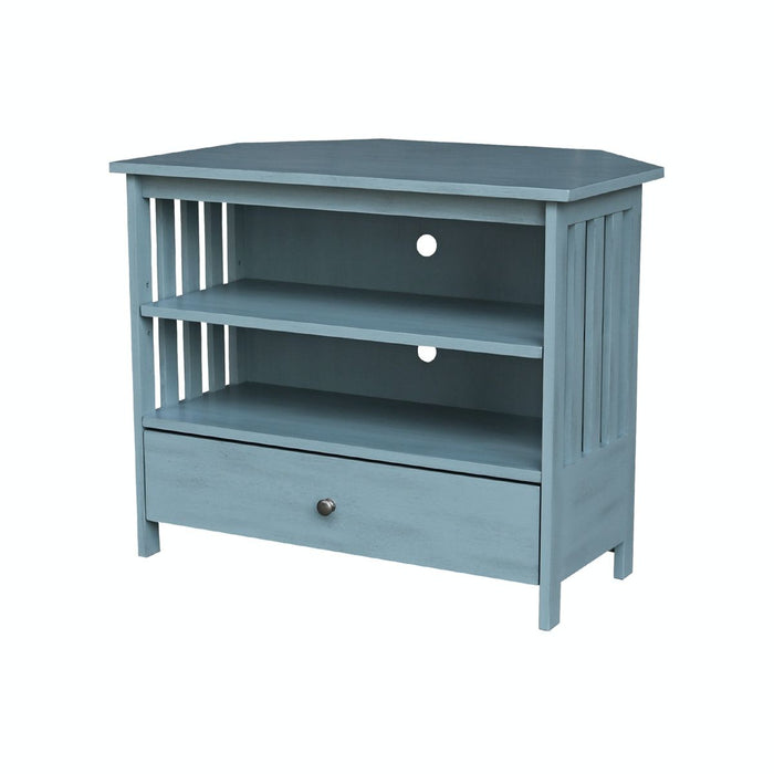 John Thomas Destinations Mission Corner TV Stand Ocean Blue image